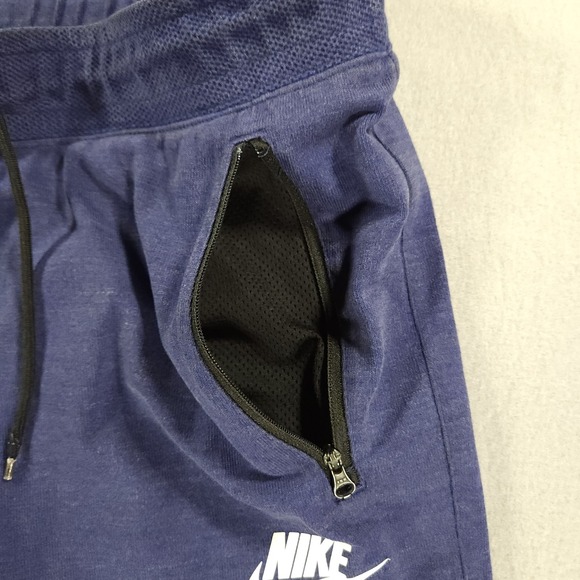Nike Advance 15 Knit Short Mens M Binary Blue Heather & White Sweat Gym Workout - Picture 7 of 8